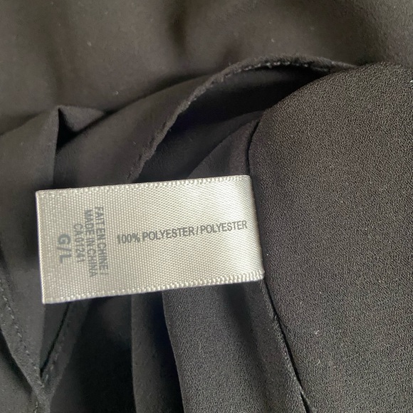 Simons Black Lace Trim Silky Cami, Size Large - Picture 8 of 8